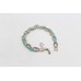 Sterling Bracelet 925 Silver Vintage Design Marcasite & Blue Stone Womens A484